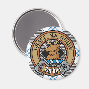 Clan Forbes Wappen über Dress Tartan Magnet