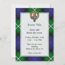 Clan Forbes Wappen über Tartan
