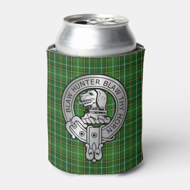 Clan Forrester / Foster Wappen & Jagd Tartan Dosenkühler (Kanne Vorderseite)