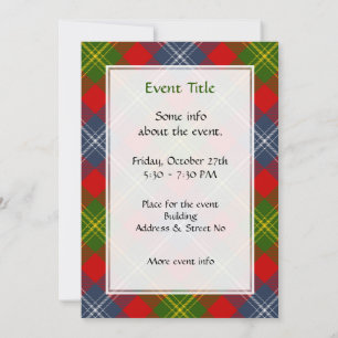 Clan Forrester Tartan Einladung