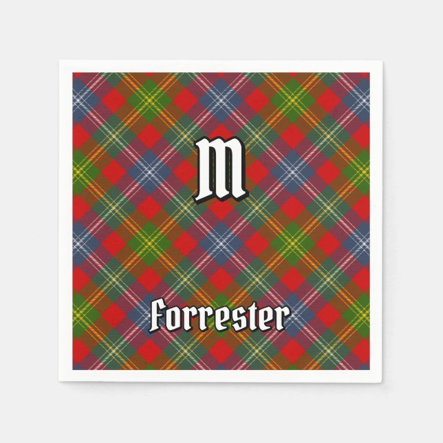 Clan Forrester Tartan Serviette (Vorderseite)