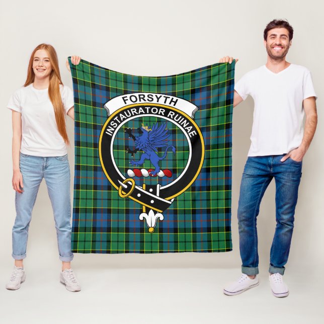 Clan Forsyth Ancient Tartan Kariert Fleecedecke (Beispiel)
