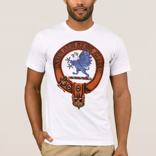 Clan Forsyth Familienwappen und Targe T-Shirt (Vorderseite)