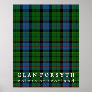 Clan Forsyth Farben von SchottlandTartan Poster