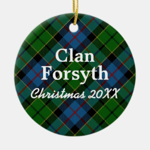 Clan Forsyth ScottishTartan Keramikornament