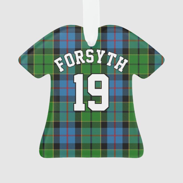 Clan Forsyth Tartan Christmas Jersey Ornament (Rückseite)