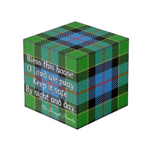Clan Forsyth Tartan House Blessing Würfel