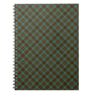 Clan Fraser Brown und grüner JagdTartan Notizblock