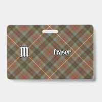 Clan Fraser Chasse Badge Tartan Patiné