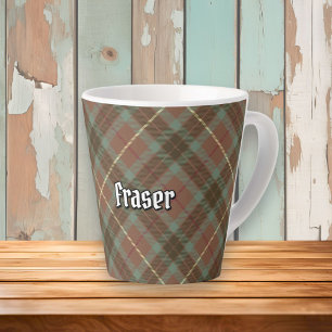 Clan Fraser Chasse Patinée Tartan Latte Mug