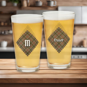 Clan Fraser Chasse Patinée Tartan Verre