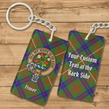Clan Fraser Crest Porte - clé acrylique