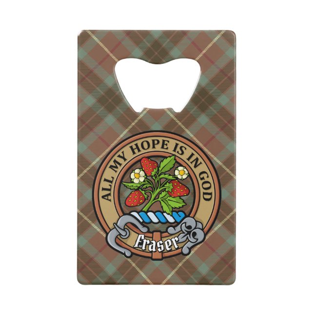 Clan Fraser Crest sur le tartare de chasse Patinée (Devant)
