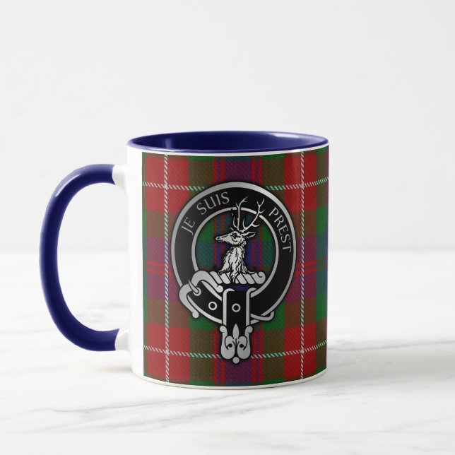 Clan Fraser de Lovat Crest & Tartan Mug (Gauche)