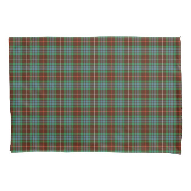 Clan Fraser Green, Brown and Blue Jagd Tartan Kissenbezug (Vorderseite)