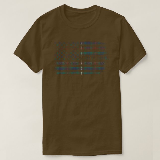 Clan Fraser Hunting Scottish tartan US flagrantoki T-Shirt (Design vorne)