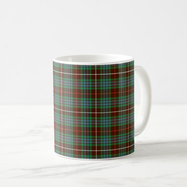 Clan Fraser Hunting Tartan Kaffeetasse (VorderseiteRechts)