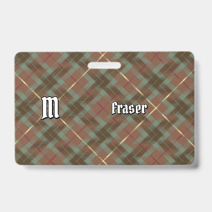 Clan Fraser Jagd gewittertes Tartan-Abzeichen Ausweis