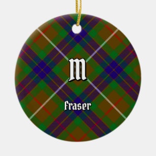 Clan Fraser Jagd Keramik Tartan Ornament