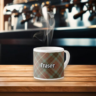 Clan Fraser Jagd Wetter Tartan Espresso Cup Espressotasse