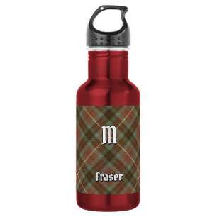 Clan Fraser Jagdtartan verwittert Edelstahlflasche