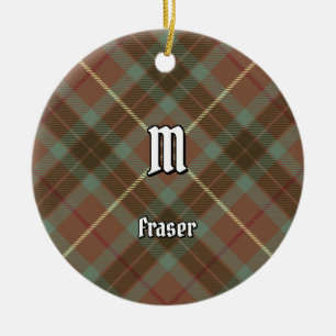 Clan Fraser Jagdwetter Tartan Keramik Ornament