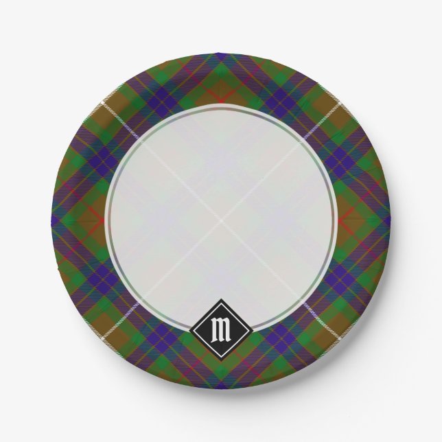 Clan Fraser Junting Tartan Paper Tellers Pappteller (Vorderseite)