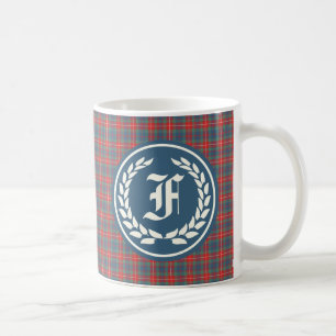 Clan Fraser Lovat des alten Tartan-Monogramms Kaffeetasse