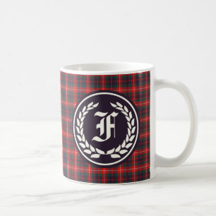 Clan Fraser Lovat des modernen Tartan-Monogramms Kaffeetasse