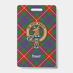 Clan Fraser of Lovat Wappen über Tartan Ausweis