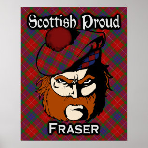 Clan Fraser Scottish Tartan Poster