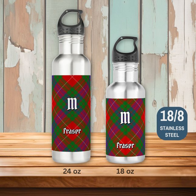 Clan Fraser Tartan Bouteille en acier inoxydable (Créateur téléchargé)