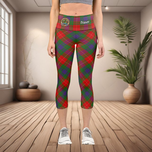 Clan Fraser Tartan Capri Leggings (Von Creator hochgeladen)