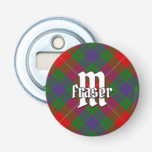 Clan Fraser Tartan Flaschenöffner (Vorderseite)