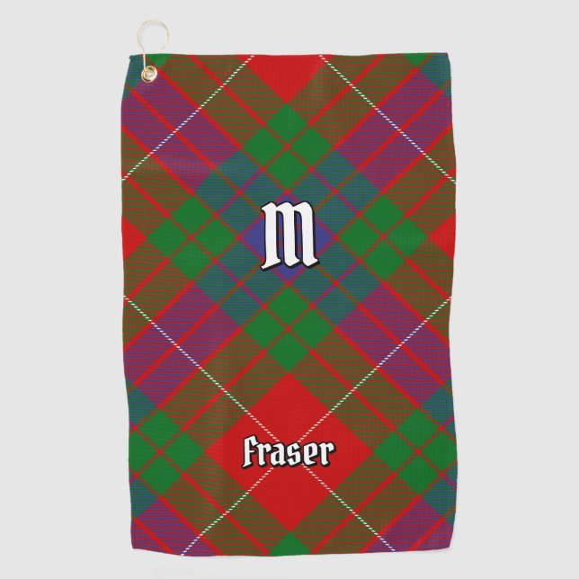 Clan Fraser Tartan Golf Towel Golfhandtuch (Vorderseite)