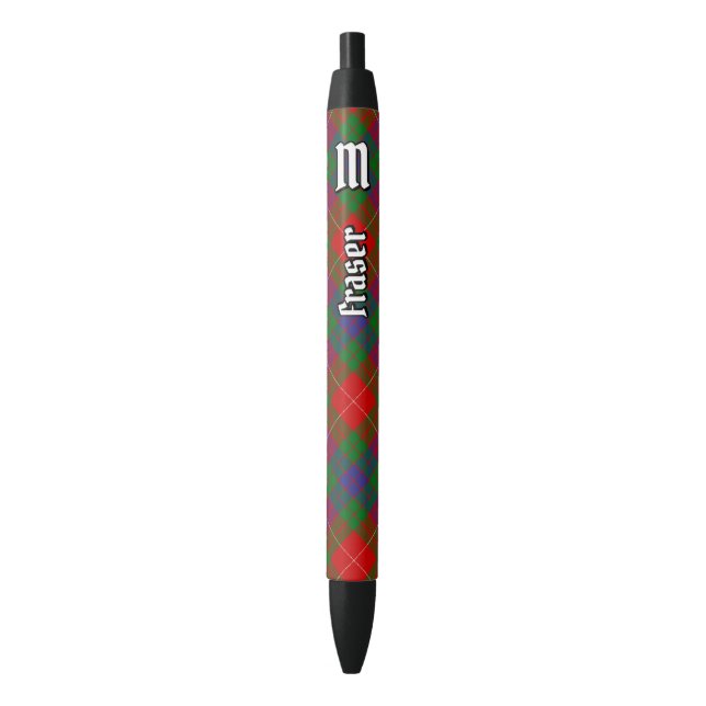 Clan Fraser Tartan Ink Pen Kugelschreiber (Vorderseite Vertikal)