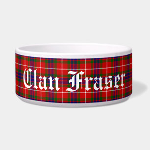 Clan Fraser Tartan Karo benutzerdefinierte Haustie Napf