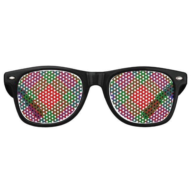 Clan Fraser Tartan Retro Sonnenbrille (Vorderseite)