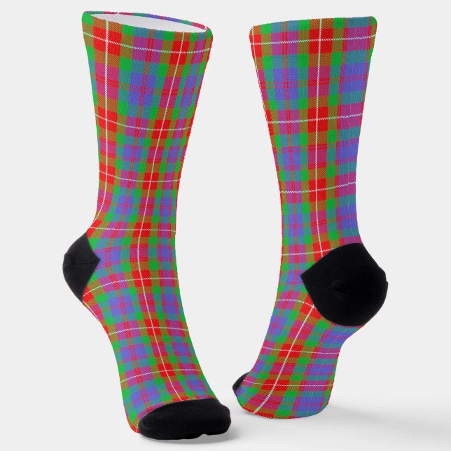 Clan Fraser Tartan Socken (Gewinkelt)
