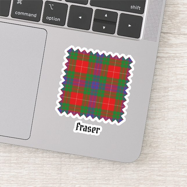 Clan Fraser Tartan Sticker (Detail)
