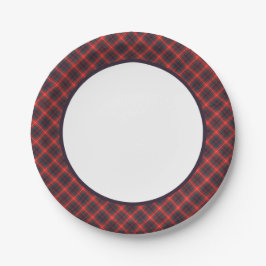 Clan Fraser von Lovat Modern Tartan Border Pappteller