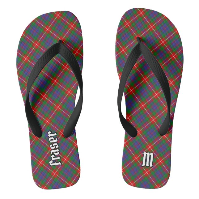Clan Fraser von Lovat Tartan Flip Flops (Fußbett)