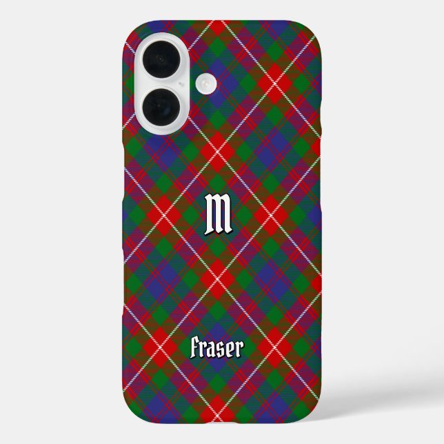 Clan Fraser von Lovat Tartan iPhone 16 Hülle (Rückseite)