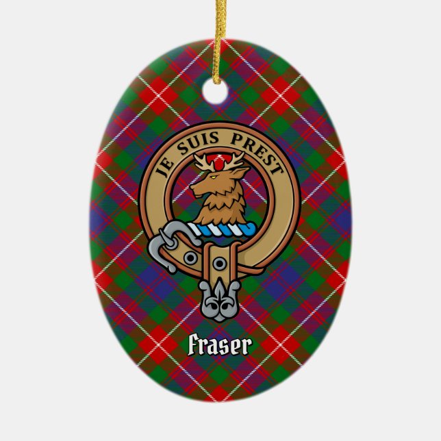 Clan Fraser von Lovat Wappen Keramik Ornament (Vorne)