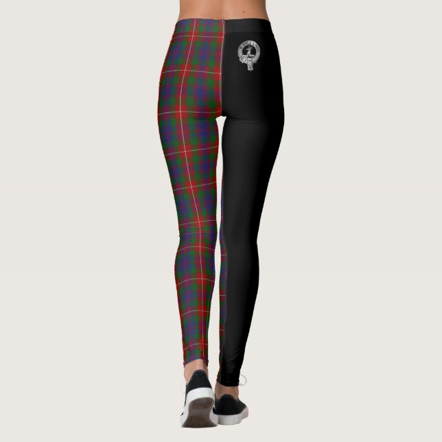 Clan Fraser von Lovat Wappen & Tartan Leggings (Rückseite)