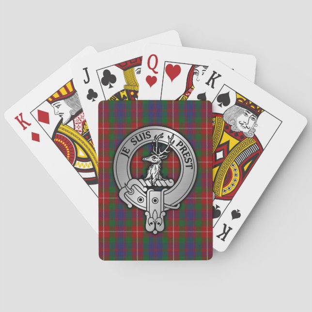 Clan Fraser von Lovat Wappen & Tartan Spielkarten (Rückseite)