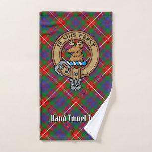 Clan Fraser von Lovat Wappen über Tartan Badhandtuch Set