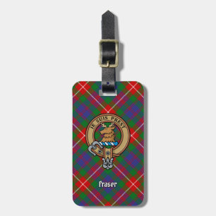 Clan Fraser von Lovat Wappen über Tartan Gepäckanhänger