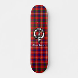 Clan Fraser Wappen Abzeichen und Tartan Skateboard