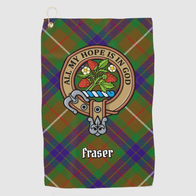 Clan Fraser Wappen Golfhandtuch (Vorderseite)